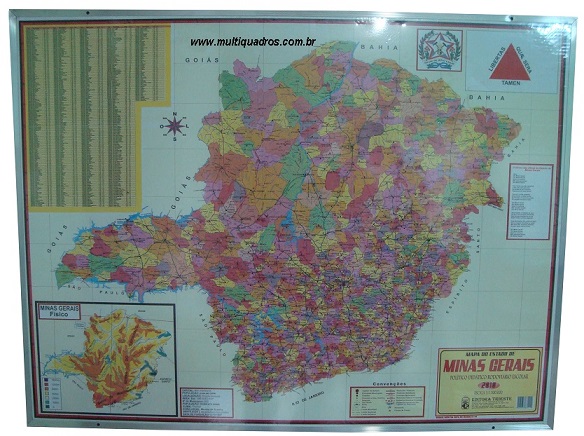 Quadro de Mapa para Ímãs